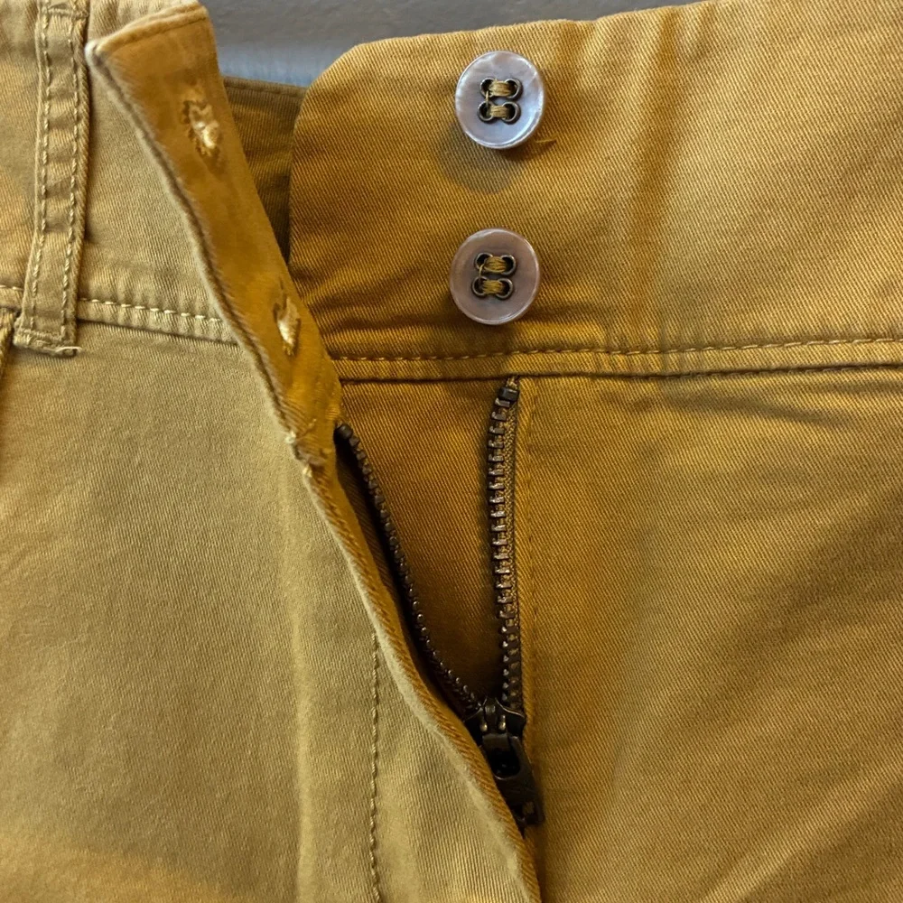 New York & Company East Village Mustard Shorts, 14 - Picture 3 of 6